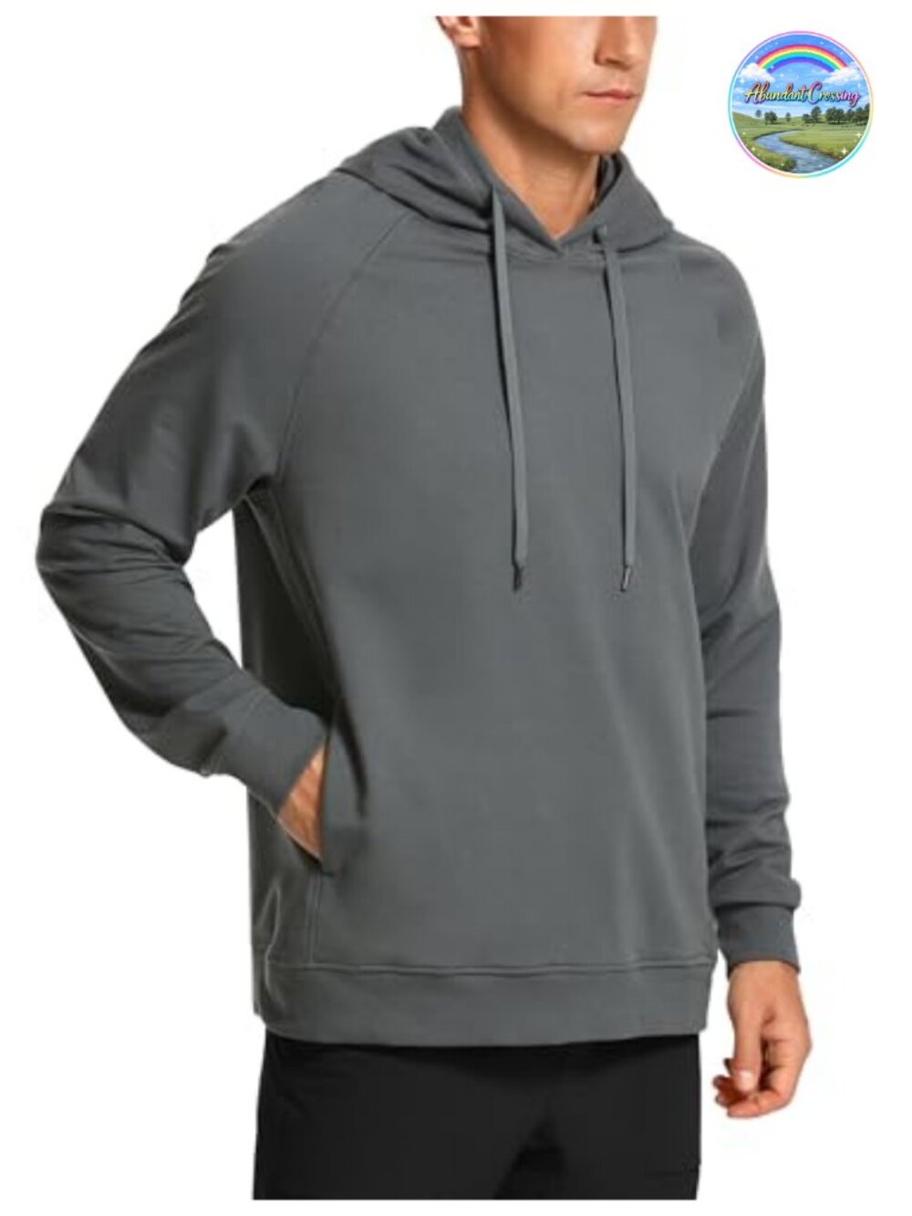 Men's French Terry Hoodie Athletic Pullover Sweatshirt Long Sleeve